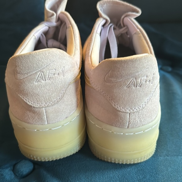 Platform Nike Air Force 1s | W Size 10.5 | - light purple suede and clear bottom - Picture 5 of 7